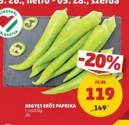 PENNY Hegyes erős paprika ajánlat