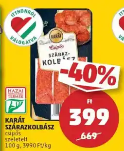 PENNY Karát szárazkolbász ajánlat