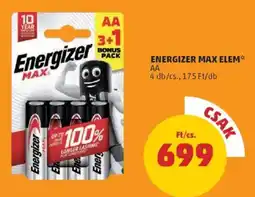 PENNY Energizer max elem ajánlat