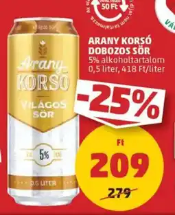 PENNY Arany korsó dobozos sör ajánlat