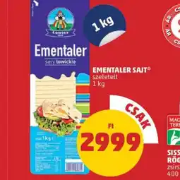 PENNY Ementaler Szeletelt Sajt ajánlat