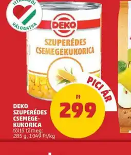 PENNY Deko Szuperédes Csemegekukorica ajánlat