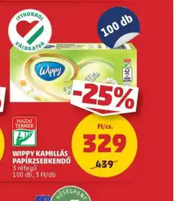 PENNY Wippy Kamillás Papírzsebkendő ajánlat