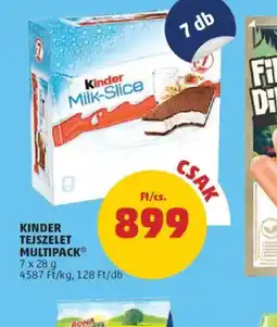 PENNY Kinder Tejszelet Multipack ajánlat