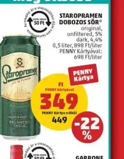 PENNY Staropramen dobozos sör ajánlat