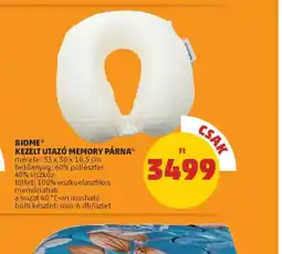 PENNY Biome kezelt utaz memory párna ajánlat
