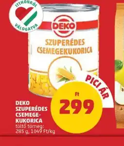PENNY Deko Szuperédes Csemegekukorica ajánlat