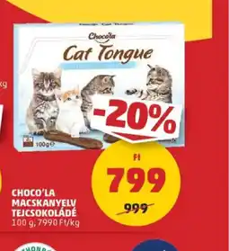 PENNY Choco'la Macskanyelv Tejcsokoládé ajánlat