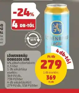 PENNY Löwenbr i dijat nem tau dobozos sör ajánlat
