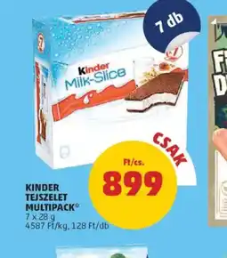 PENNY Kinder Tejszelet Multipack ajánlat
