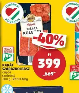 PENNY Karát szárazkolbász ajánlat
