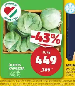 PENNY Új fejes káposzta ajánlat