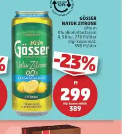 PENNY Gösser Natur Zitrone ajánlat