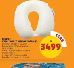 PENNY Biome kezelt utaz memory párna ajánlat
