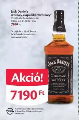 Jack Daniel's whiskey alapú likőr/whiskey