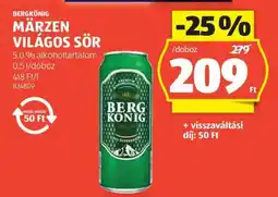 ALDI Bergkönig Märzen Világos Sör ajánlat