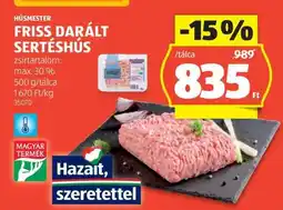 ALDI Friss, darált sertéshús ajánlat