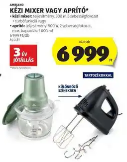 ALDI AMBIAO KÉZI MIXER VAGY APRÍTÓ ajánlat