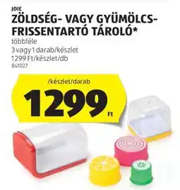 ALDI Zöldség- vagy gyümölcs-frissentartó tároló ajánlat