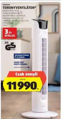 ALDI AMBIAO TORONYVENTILÁTOR ajánlat