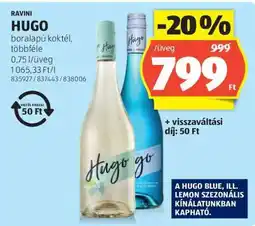 ALDI RAVINI HUGO boralapú koktél ajánlat