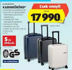 ALDI LS LIVE IN STYLE KABINBŐRÖND ajánlat