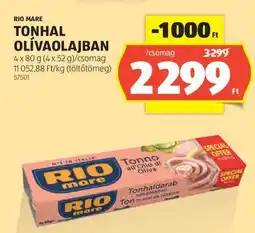 ALDI RIO MARE Tonhal olívaolajban ajánlat