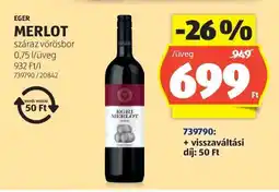 ALDI Eger Merlot ajánlat