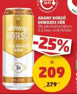 PENNY Arany korsó dobozos sör ajánlat