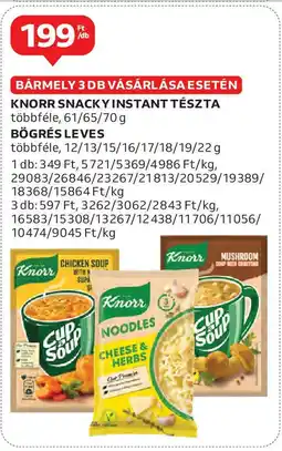 Auchan Knorr snacky instant tészta stb. ajánlat