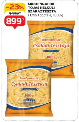 Auchan Mindennapok tojás nélküli száraztészta ajánlat