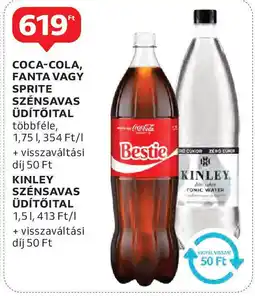 Auchan Coca-cola, fanta stb. szénsavas üdítőital ajánlat