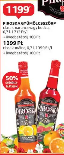 Auchan Piroska gyümölcsszörp ajánlat