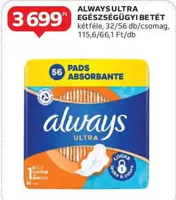 Auchan Always ultra egészségügyi betét ajánlat