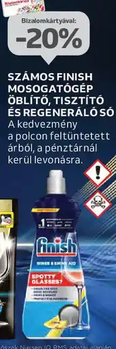 Auchan Számos finish mosogatógép öblítő, tisztító és regeneráló só ajánlat