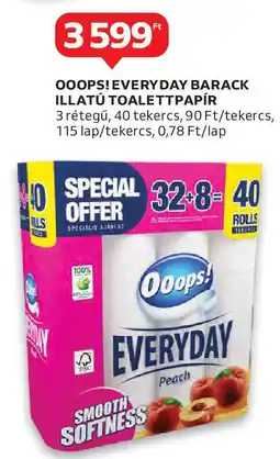 Auchan Ooops! every day barack illatú toalettpapír ajánlat