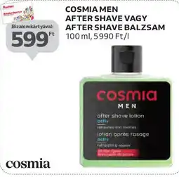 Auchan Cosmia men after shave vagy after shave balzsam ajánlat