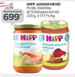Auchan Hipp junior menü ajánlat