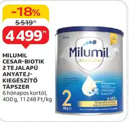 Auchan Milumil cesar-biotik 2 tejalapú anyatej- kiegészítő tápszer ajánlat