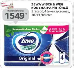 Auchan Zewa wisch & weg konyhai papírtörlő ajánlat
