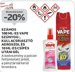 Auchan Számos 100 ml-es vape szúnyog-, kullacsriasztó aeroszol stb. ajánlat