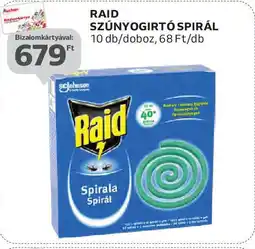 Auchan Raid szúnyogirtó spirál ajánlat