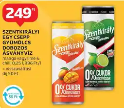 Auchan Szentkirályi egy csepp gyümölcs dobozos ásványvíz ajánlat