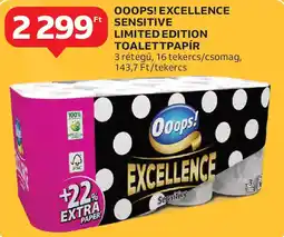 Auchan Ooops! excellence sensitive limited edition toalettpapír ajánlat