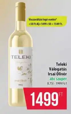 Coop Teleki Válogatás Irsai Olivér ajánlat