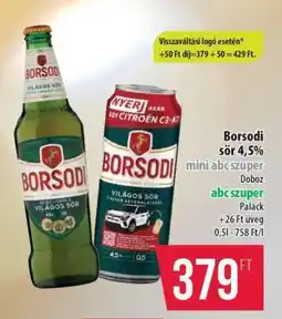 Coop Borsodi sör 4,5% ajánlat