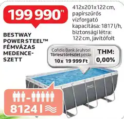 Auchan Bestway power steel fémvázas medence- szett ajánlat