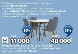 JYSK Jegind étkezőasztal + jonstrup étkezőszék ajánlat