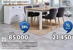 JYSK Markskel étkezőasztal + pebringe étkezőszék ajánlat