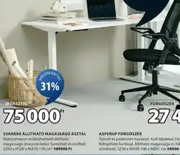 JYSK Svaneke állítható magasságú asztal ajánlat